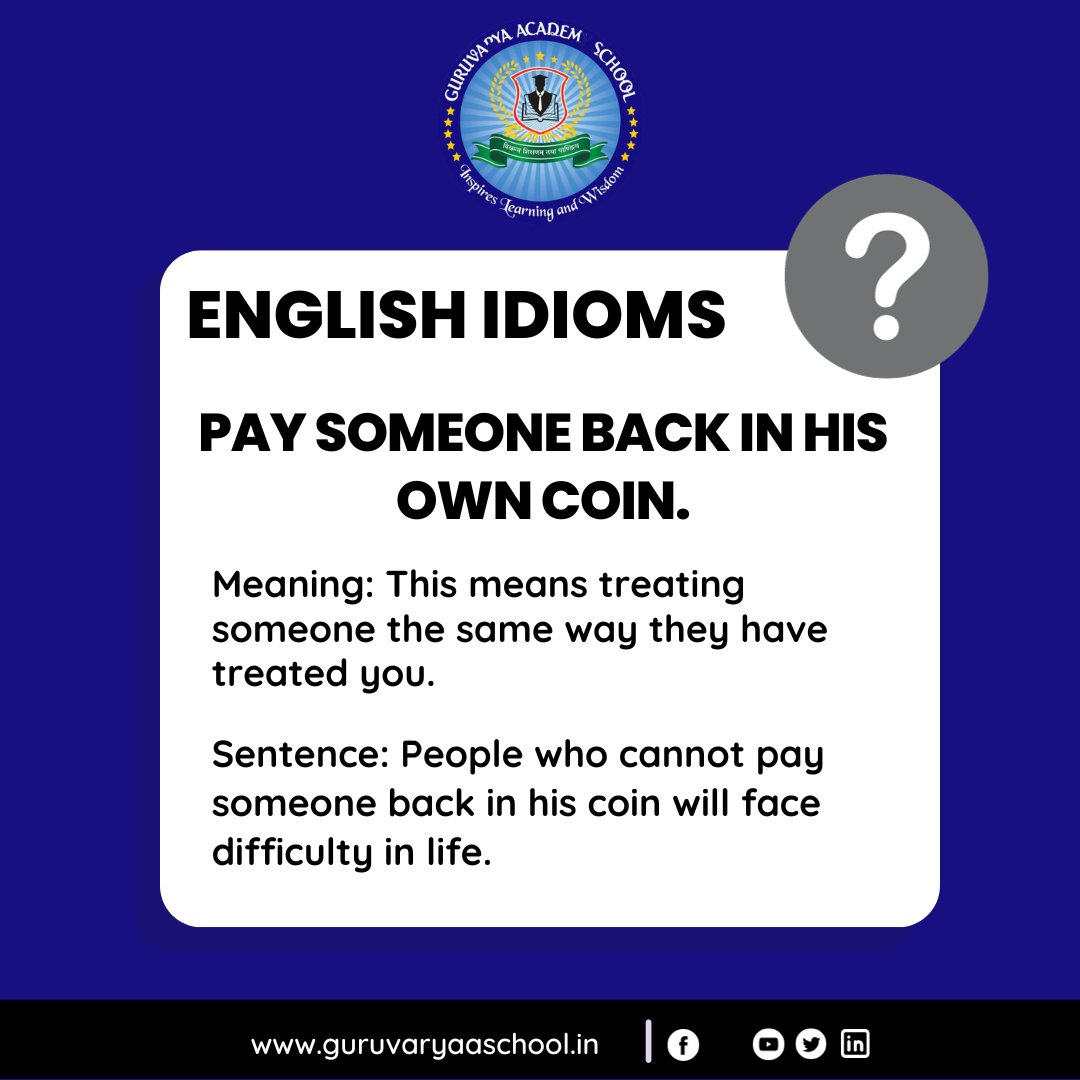 GuruvaryaP's tweet photo. Learn these interesting English idioms about learning &amp; knowledge to boost your speaking skills.

#education #knowledge #learning #spreadlove #english #englishlearning #englishidioms #guvaryaacademyschool #preschool #cbsc #education #cbscschool https://t.co/tCAIvt1AR1