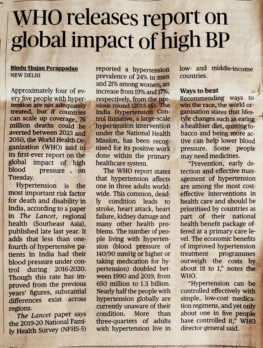 Naren54056001's tweet image. WHO report states that Hypertension affects one in three adults worldwide. I think it's high time to include treatments for Hypertensions in Ayushman Bharat PM-JAY 
Shri @OfficeOf_MM 
Shri @narendramodi 
Media : @the_hindu @timesofindia @ndtvfeed @stats_feed
#cycleforhealth
#NoHT
