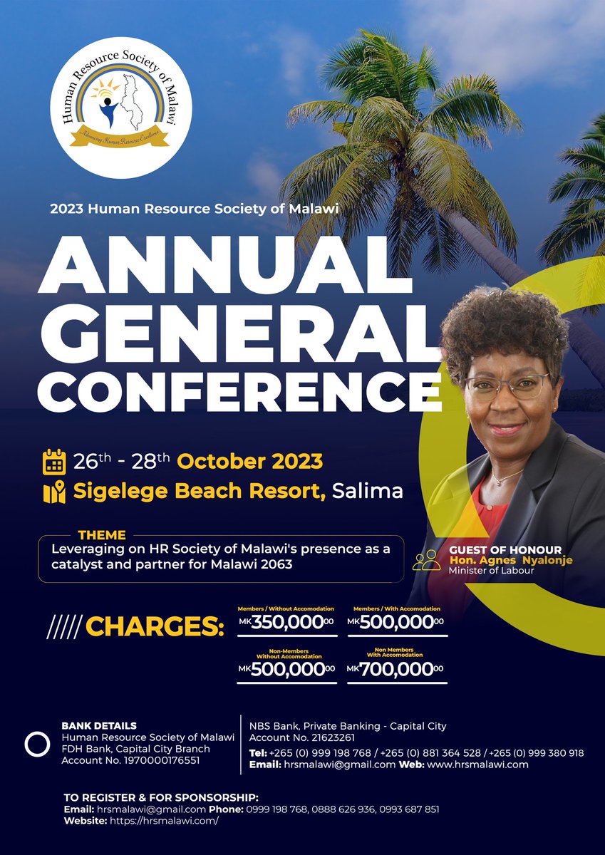 hrsmalawi's tweet photo. Join us #AGC2023 https://t.co/DCn1xYxDJz