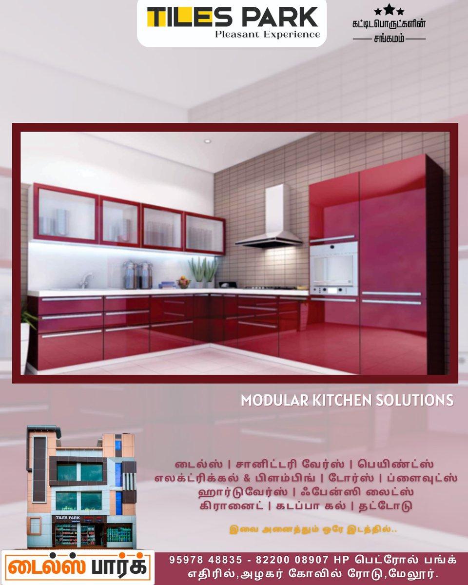 TilesparkMelur's tweet image. &quot;Transform your kitchen into a culinary masterpiece with our top-notch modular kitchen materials, now available at Tilespark Melur! 🔥✨ #ModularKitchenMagic #TilesparkMelur #KitchenRevamp #HomeImprovement #InteriorDesign&quot;
