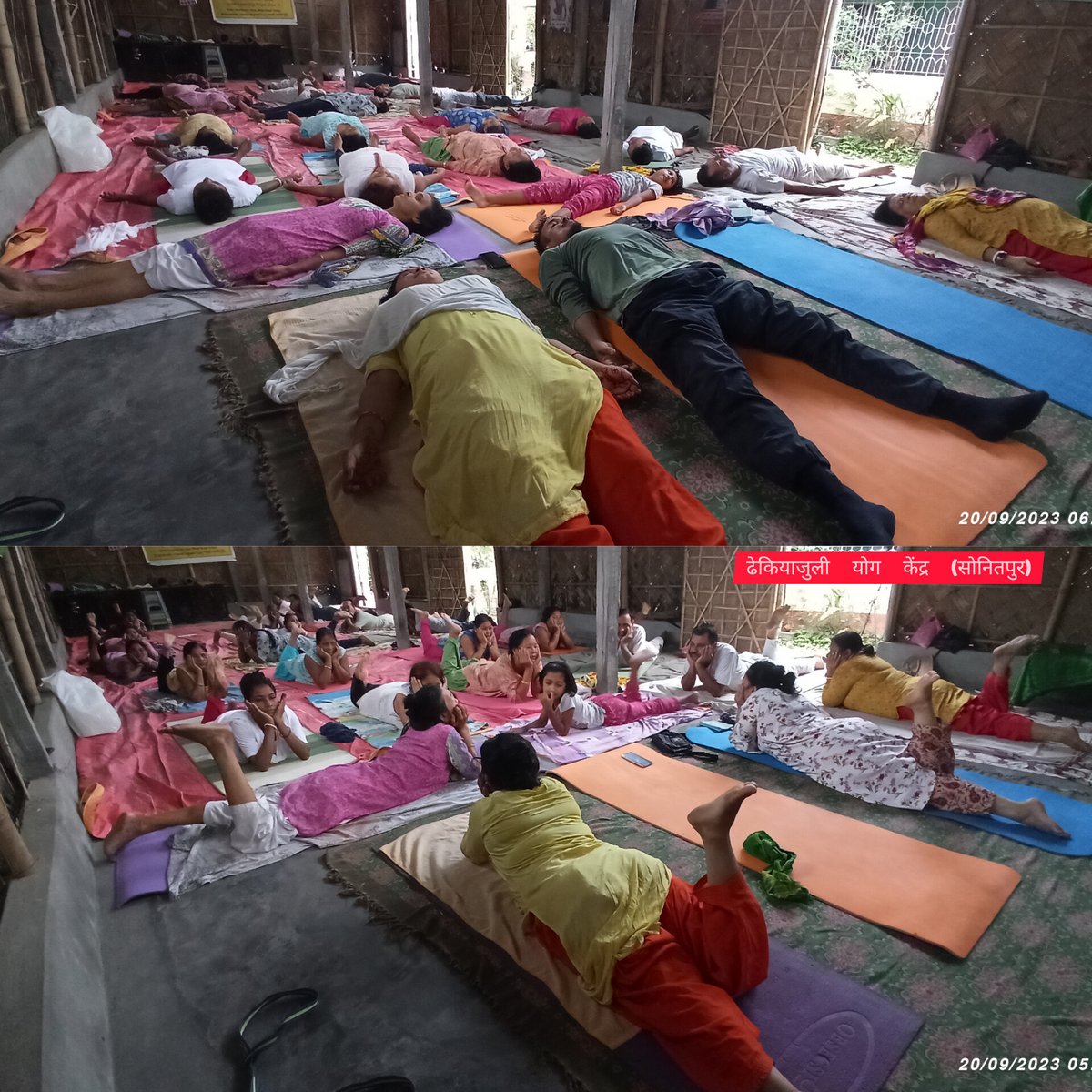 yoga_land's tweet photo. 💐----------------------🧘‍♀️🧘‍♂️--------------------💐

Assam #Sonitpur yog Shivir/centres 

Yog Mitra... #Ripon Boro #Pallabi Das #Manju Devi  and #Dulumoni Phukan ji  

Date...20.09.2023--------------------🧘‍♀️🧘‍♂️ https://t.co/jrJyFhyHZY