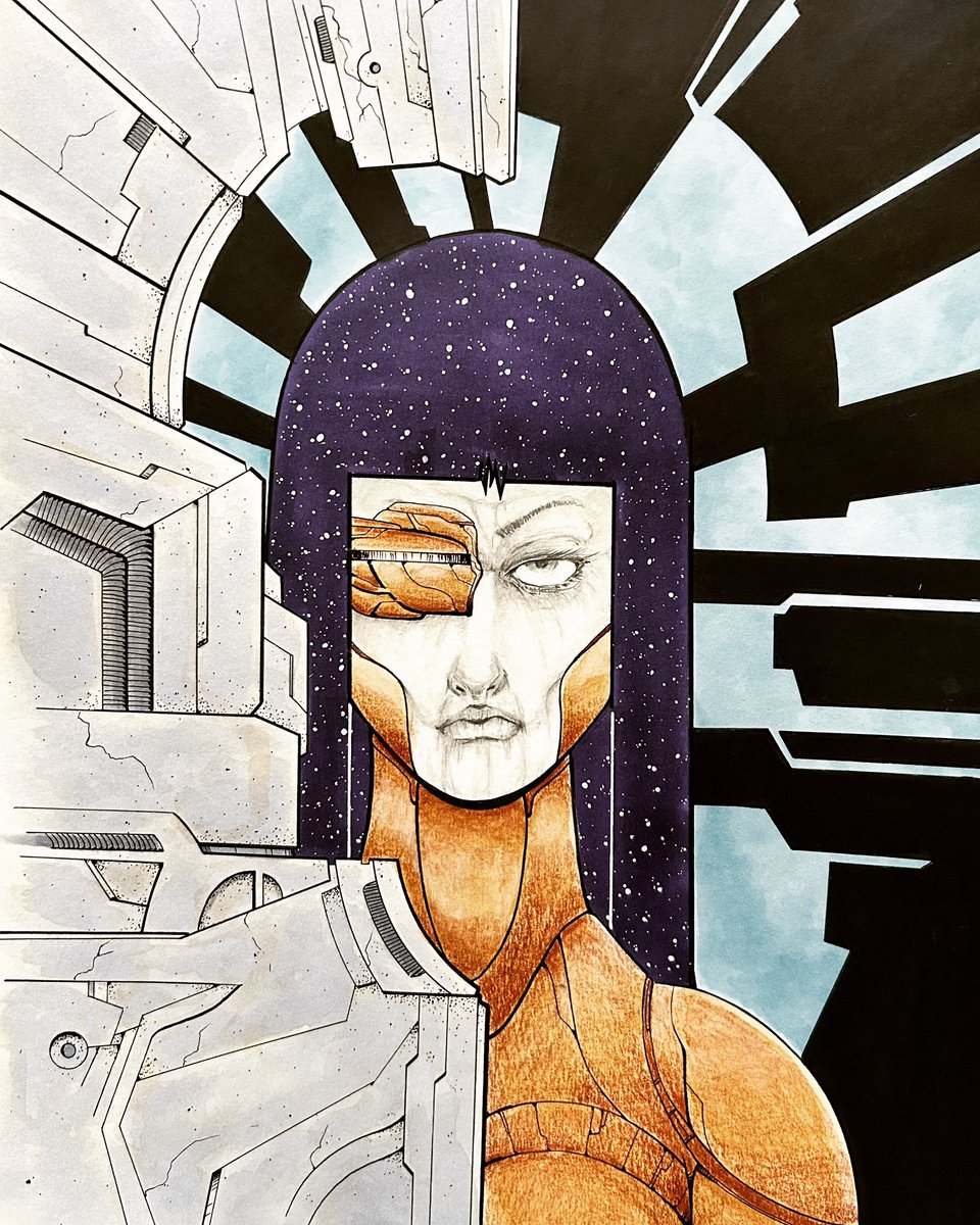radixrising's tweet photo. @NateCosby Cover/pinups! Pen, ink and watercolors. https://t.co/l2ls5uhz1q