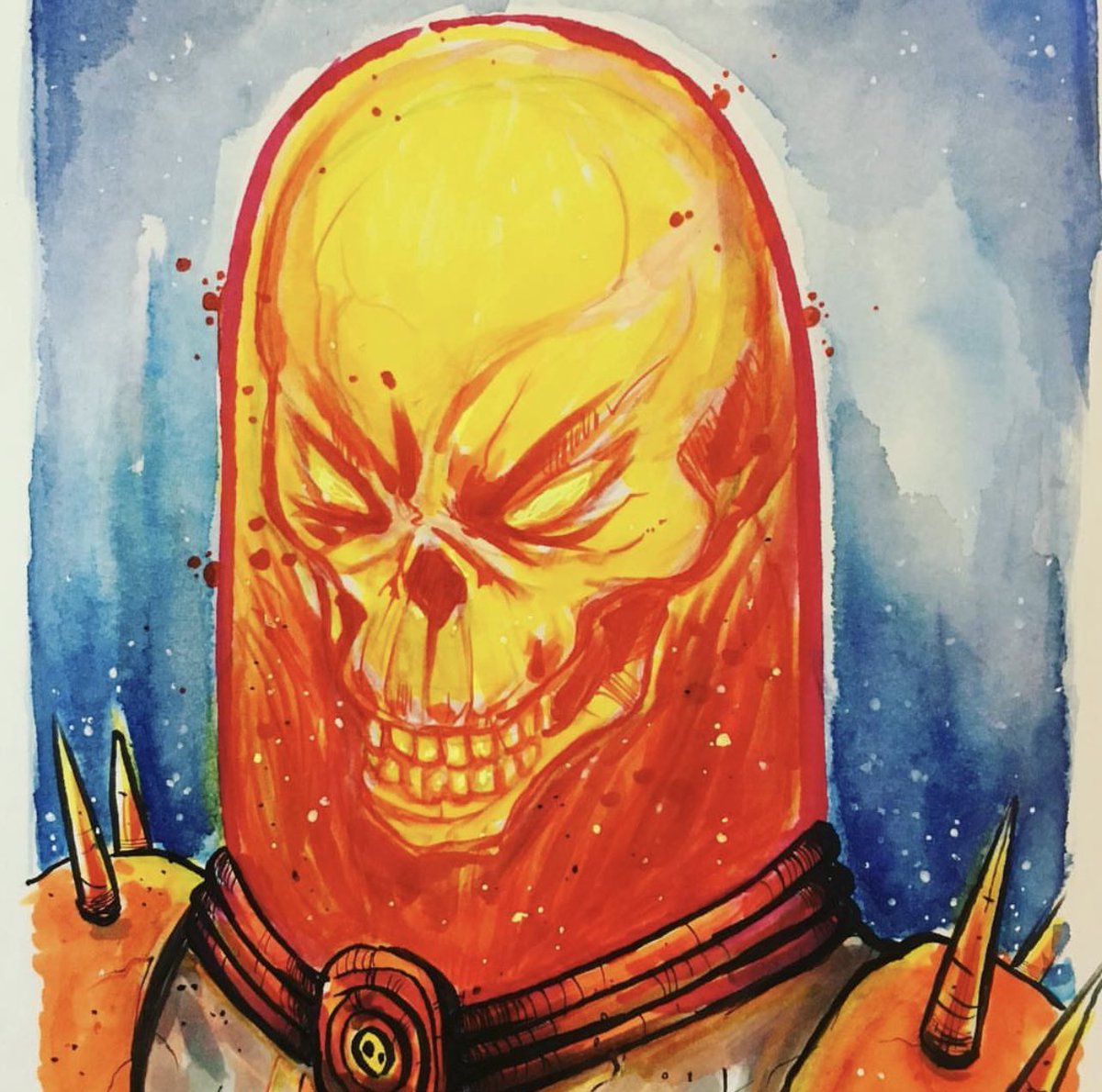radixrising's tweet photo. @NateCosby Cover/pinups! Pen, ink and watercolors. https://t.co/l2ls5uhz1q