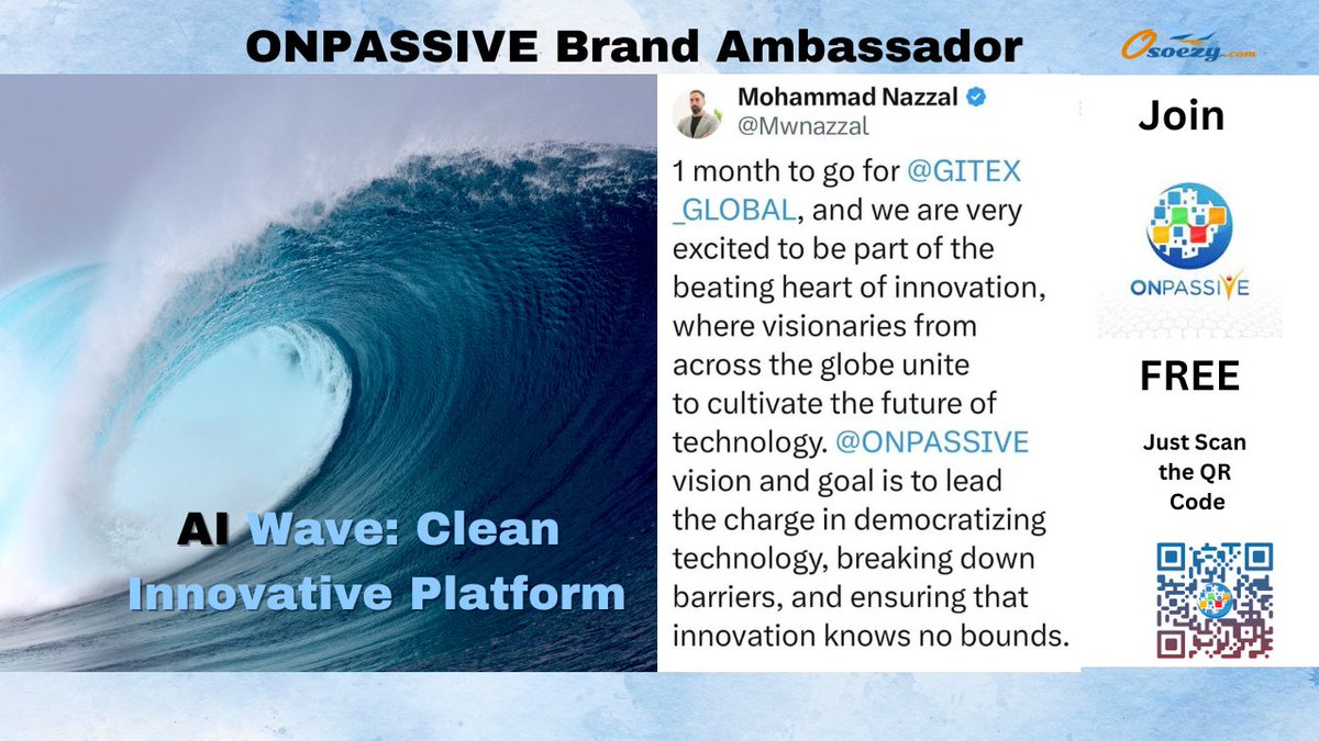 AINewZealander's tweet photo. 💎Those in the know, know how BIG this is.💎
For Unlimited possibilities register here https://t.co/zRS280xIqN
#ONPASSIVE #OTrim #ONet #OMail #OTrim #OConnect #Overify #Tech #AI #OTracker #ainews #ONPASSIVENZ #IncomeOpportunity #GITEXGlobal #TheFutureOfInternet https://t.co/wIFGT3GwRj