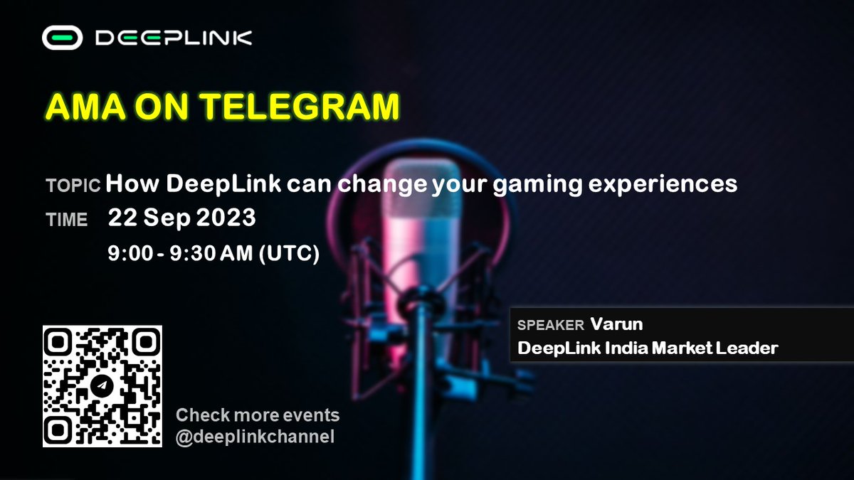 DeepLinkGlobal's tweet photo. 🎙️AMA for DeepLink community!
🎮Join to find out How DeepLink can change your gaming experiences.

Set reminder⏰22 Sep 2023 | 9:00 - 9:30 (UTC)
Join AMA👉https://t.co/bQsD6M596W

▶️Play AAA games with #DeepLink:
https://t.co/wmOeGPRK95

#AMA #cloudgaming #web3community #Trending https://t.co/lkR0uGU35X
