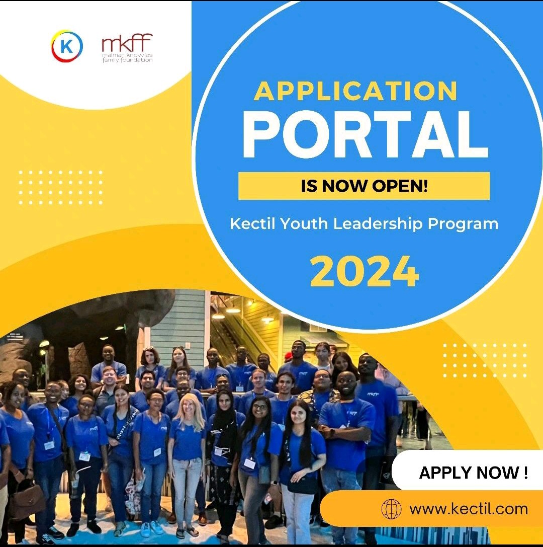 KectilKenya's tweet photo. 2024 KECTIL PROGRAM APPLICATION ANNOUNCEMENT

The Kectil Program initiative of The Malmar Knowles Family Foundation (MKFF) is pleased to announce the opening of the 2024 Kectil Program Application portal at [https://t.co/3G1ule16fH]. 

Apply Today!
#TheKectilProgram https://t.co/fStZkzmkDd