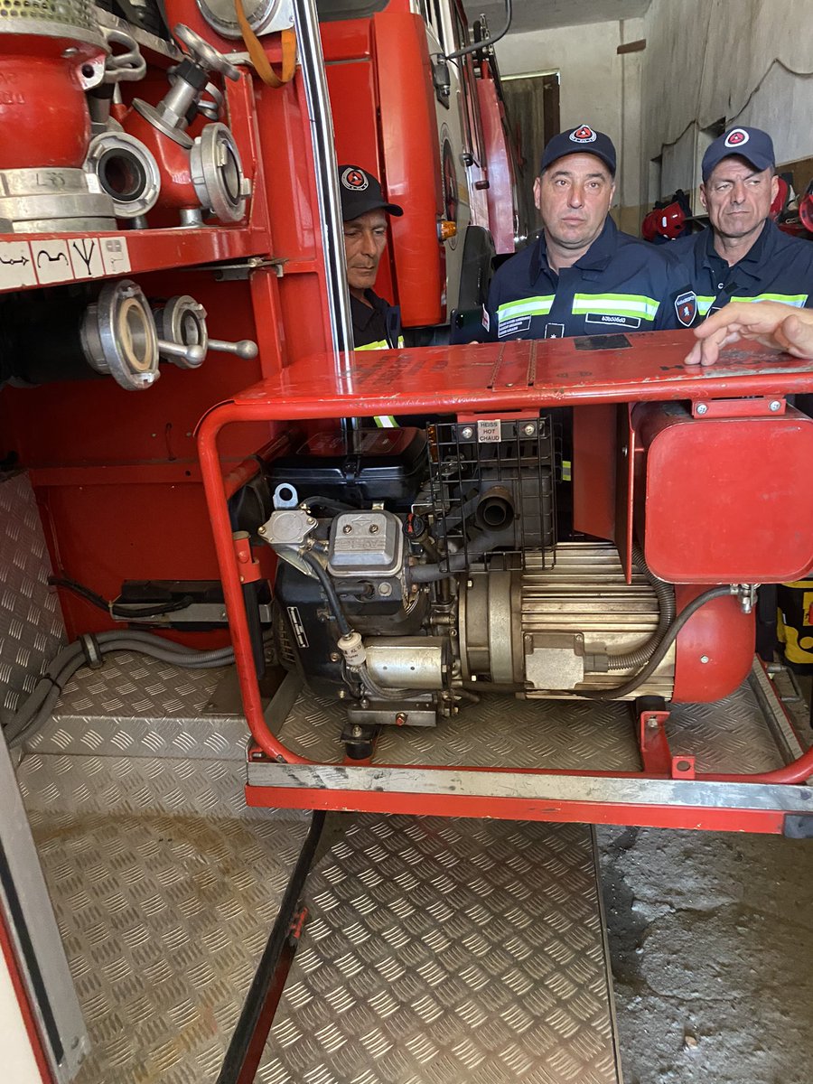 AustriaInGe's tweet photo. Visiting #Khobi to check out for the firefighting car donated by @unserlandtirol in the framework of its LoI with #Samegrelo-Zemo Svaneti.
Good to see so dedicated people in the EMSโs firefighting unit. Thank you so much for serving your country and its population! https://t.co/2FRuX1jKOb