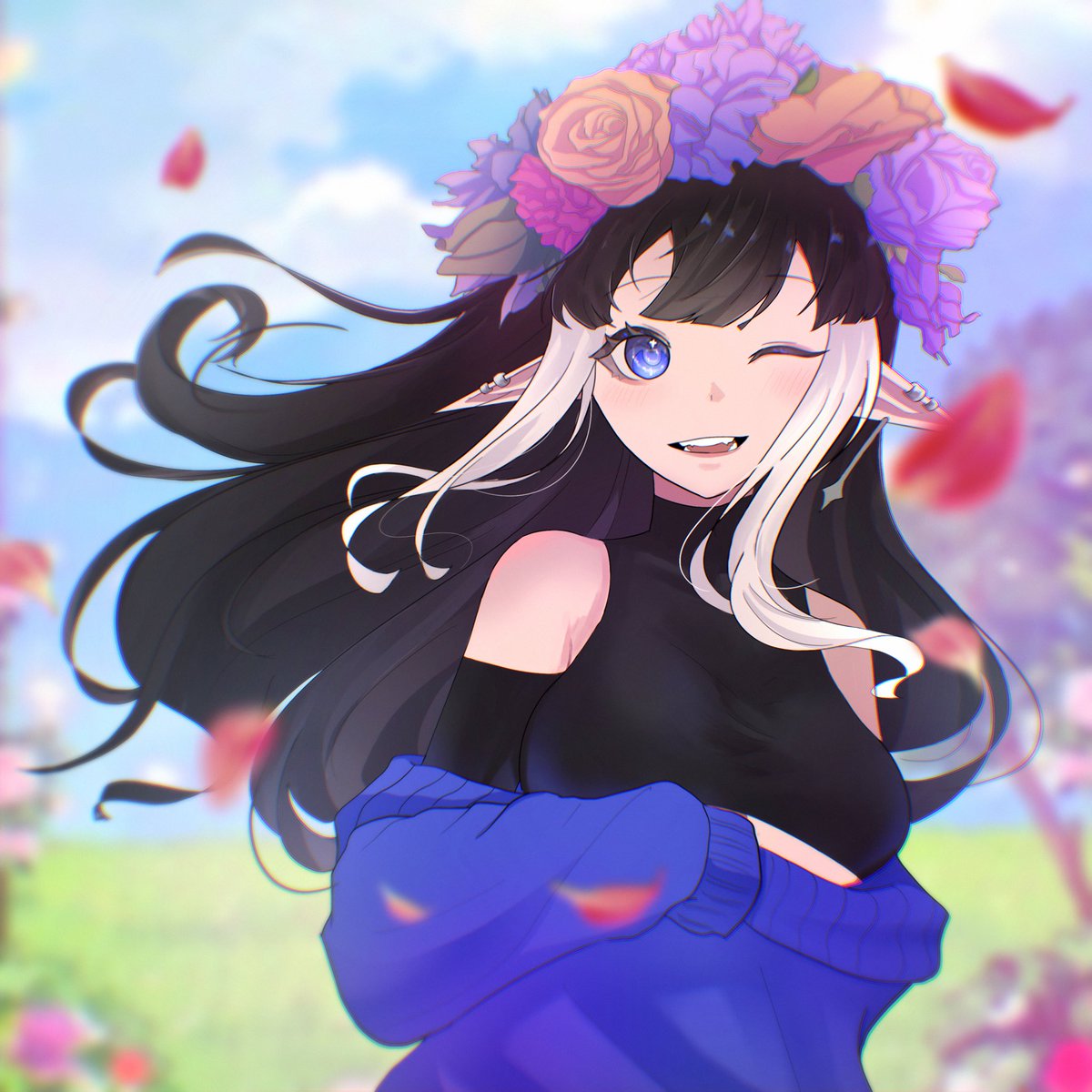 NekoIrizchu's tweet photo. In the heart of the flower field, she blossoms as the fairest one of all 🌸✨ 

Hey there, #artmoots! How's everyone doing? Sharing a lovely throwback artwork for today since I dedicated yesterday to sketching for all my pending clients! 

Stay creative, pals! 🎨💐 https://t.co/qfL3SyKfGI