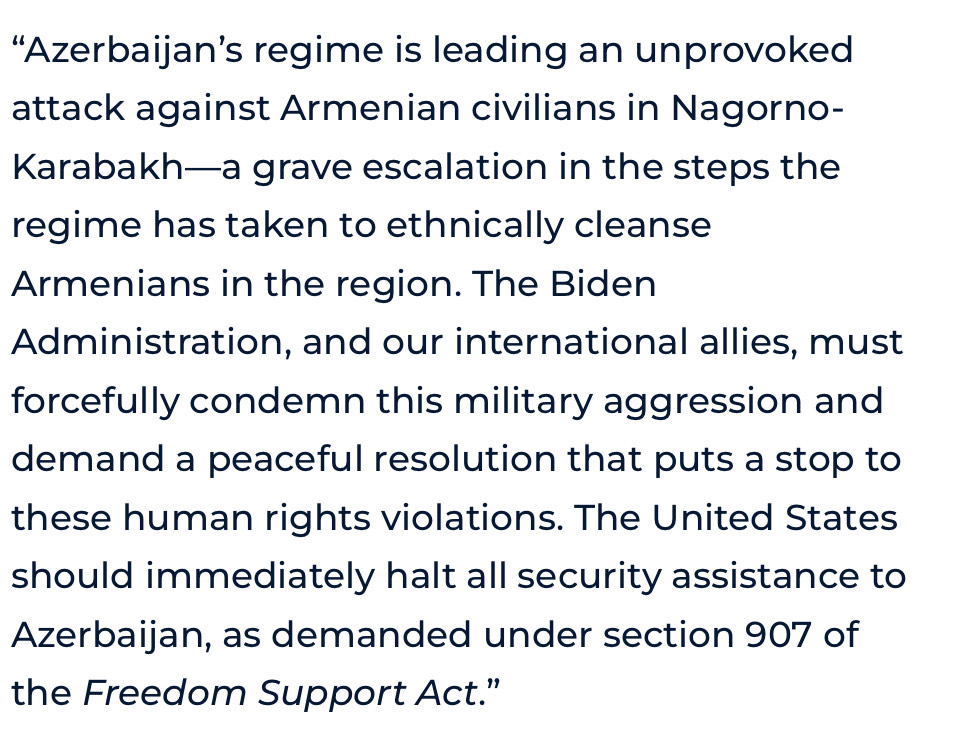 Issued a joint statement with <a href="/SenAlexPadilla/">Senator Alex Padilla</a> following Azerbaijan’s unprovoked and unjustified military incursion in Nagorno-Karabakh against Armenians.

rubio.senate.gov/rubio-padilla-…