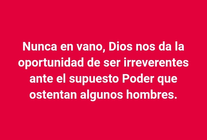 RamonFelizMader's tweet photo. Nunca en vano, Dios nos da la oportunidad de ser irreverentes ante el supuesto Poder que ostentan algunos hombres.....pronto daré mi opinión a la familia Reformista. https://t.co/llQP26blIh