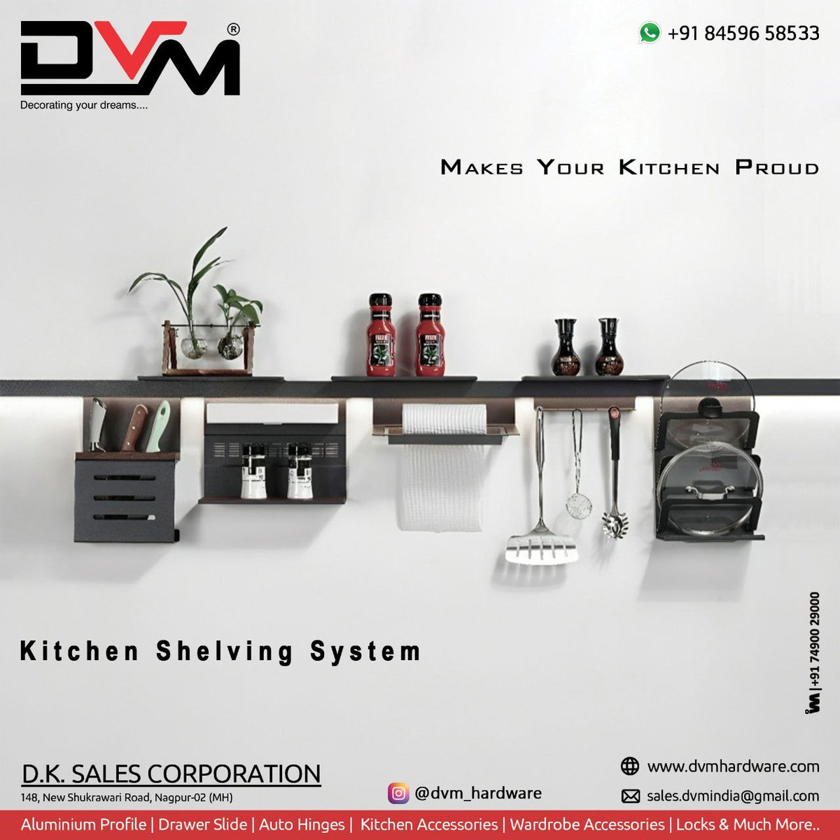 ibais_hardware's tweet photo. D.K. SALES CORPORATION (NAGPUR)

For enquiry via WhatsApp click: 
https://t.co/6RLHdylt8B

Mr. Kapil Agrawal - +91 84596 58533
#kitchenshelvingsystem #hardwarematerial #hardwareindustries #hardwarecollection #hardwareproductsupdate #architectinterior
.
@IBAISMEDIA https://t.co/AghGRWK2QP