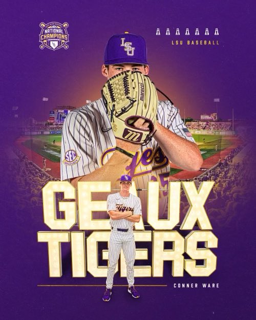 Conner Ware (@cware25) on Twitter photo Extremely blessed for this opportunity! Thank you <a href="/PRCC_Baseball/">Pearl River Baseball</a> and <a href="/GM_BASEBALL/">Germantown Baseball</a> for everything they have done for me over the years! #GeauxTigers #commited Extremely blessed for this opportunity! Thank you <a href="/PRCC_Baseball/">Pearl River Baseball</a> and <a href="/GM_BASEBALL/">Germantown Baseball</a> for everything they have done for me over the years! #GeauxTigers #commited