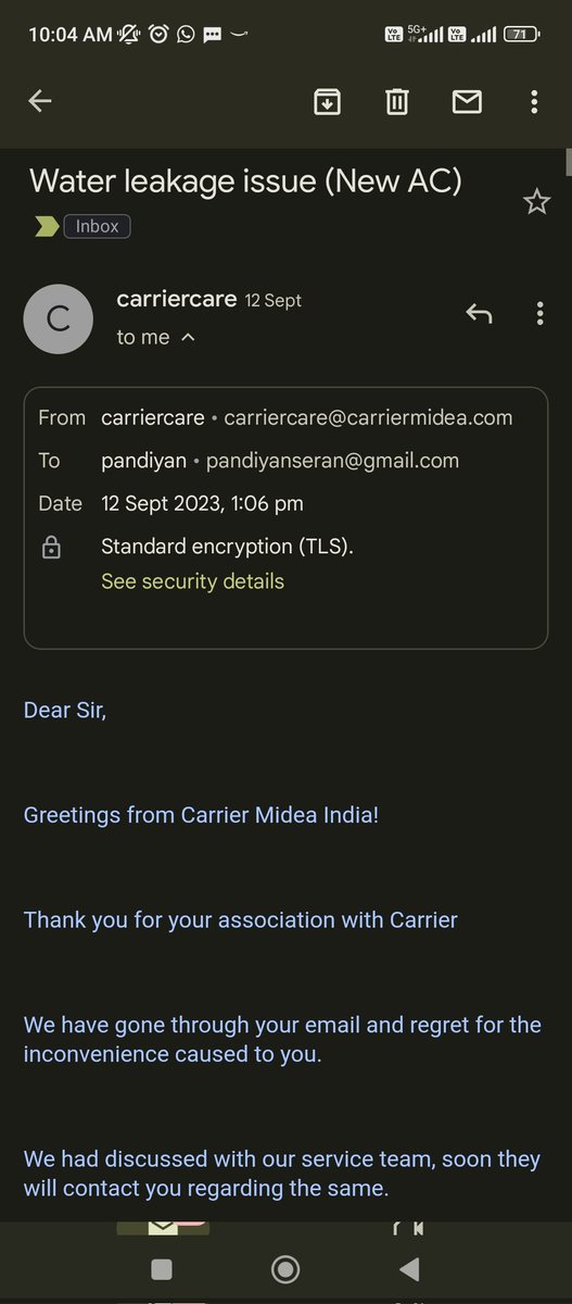 virus0071's tweet photo. @carrier #carreira  #carrier  #PolimerNews  #SunNews #consumers #consumercare #CustomerService #Warranty issue #carrierglobal 
I'm facing an issue from Aug15. In warranty. Worst support.. https://t.co/glkHcHnEvV