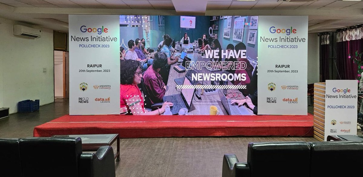 GoswamiPARUL's tweet photo. #PollCheck2023 in #Raipur at @AnjaneyaUni
Special training workshop for #journalists covering #elections
#WednesdayMotivation - everyday is chance to learn
#SpreadTheWord
@GoogleNewsInit @data_LEADS @inoldnews https://t.co/CHRnaPjWlj