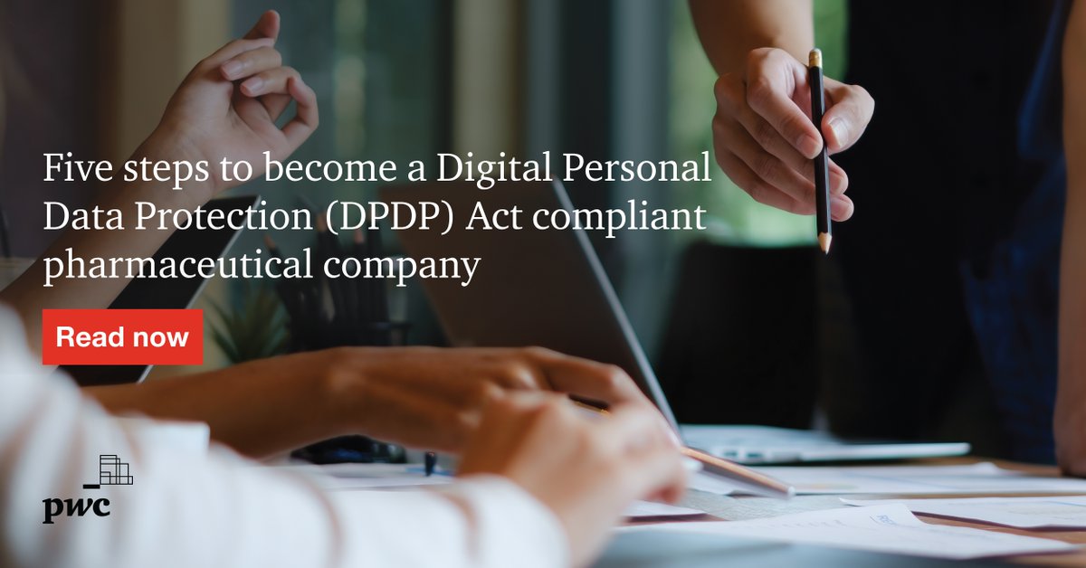 The Digital Personal Data Protection Act brings an opportunity for organisations in India to re-look at how they manage personally identifiable information. What steps can pharmaceutical companies take to become compliant? bit.ly/467j4Cx