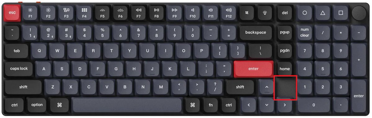 TCL987's tweet photo. @KeychronMK Why did you exclude the "End" key and leave a single key gap? I was interested until I saw that the "end" key was missing. https://t.co/Ine2BaTKRz
