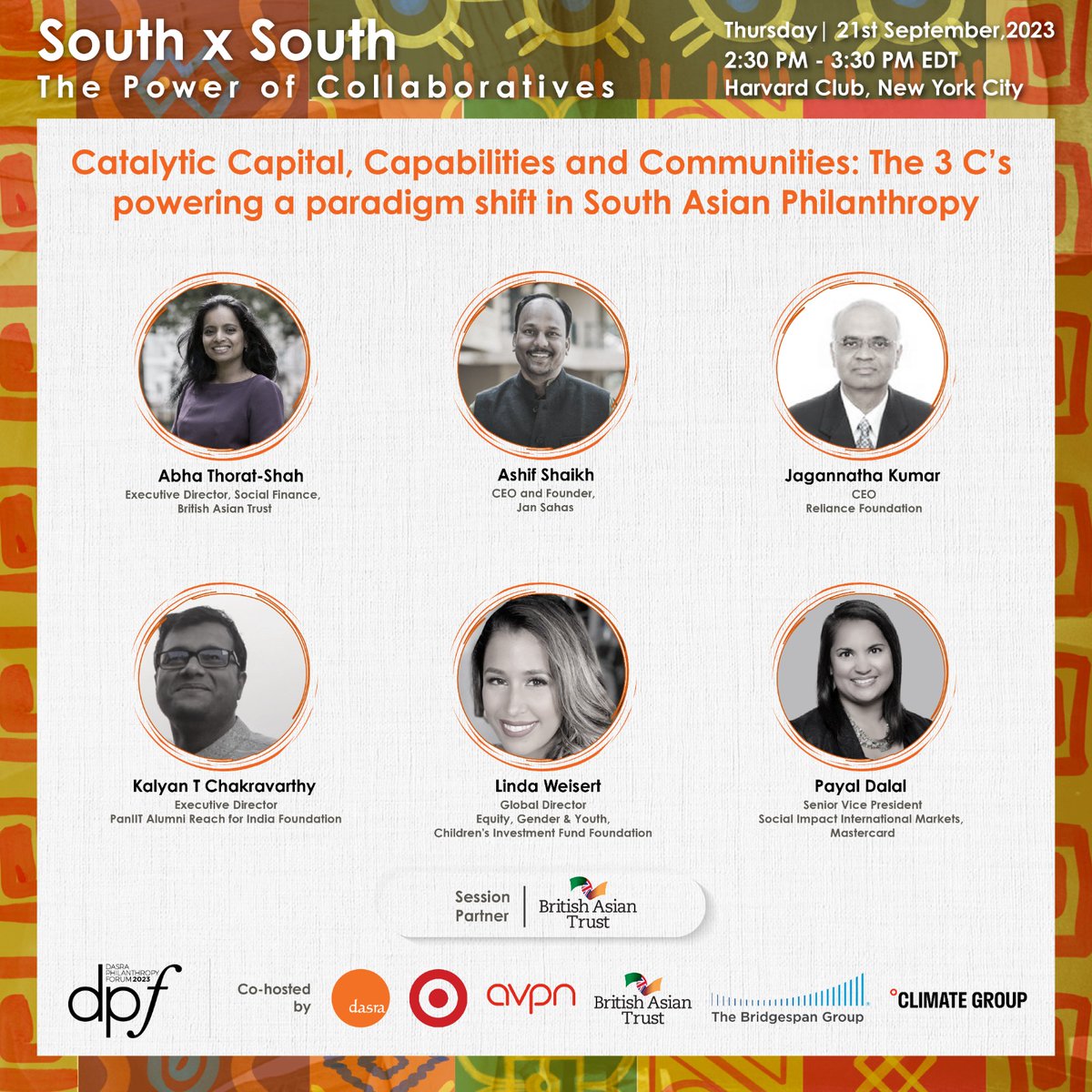 South Asia has emerged as a thriving hub for innovations in philanthropy in the recent past. 

Join this session where we examine how catalytic capital, capabilities, and communities interact with each other to give rise to a new form of philanthropy in South Asia!
