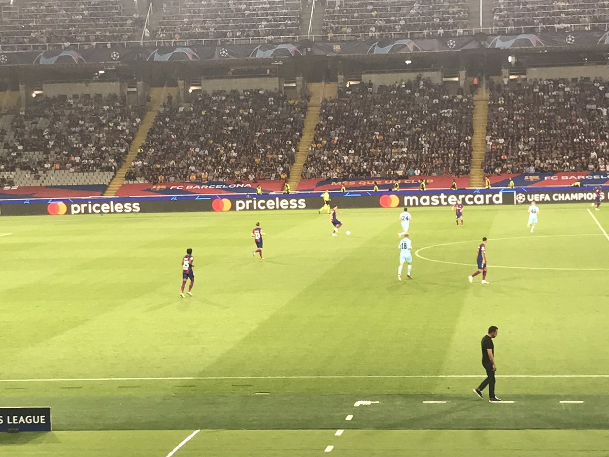P_Brusselmans's tweet photo. Yesterday’s fever pitch with UEFA @ChampionsLeague match in the olympic stadium of Montjuïc @official_rafc &amp; @FCBarcelona_cat congrats to the winners! https://t.co/jlB50FSwYF