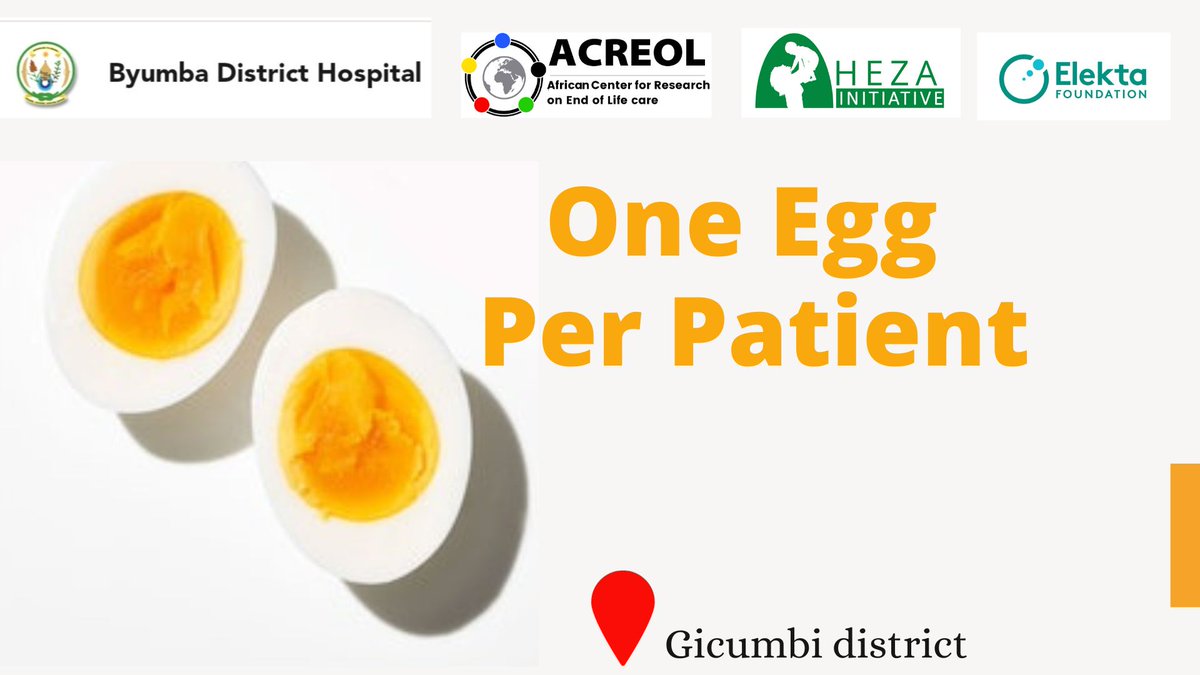 hezainitiatives's tweet photo. The wait is now over. Today we kick-off the #OneEggPerPatient project in @GicumbiDistrict. Thanks to @acreol_org &amp; @Elekta_Fdn for the exceptional commitment to make it a reality!
#PalliativeCareIsaRight https://t.co/h8PQI10KzT