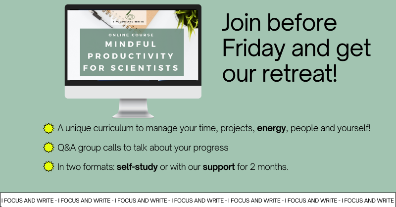 ana_pineda_'s tweet photo. Tomorrow is the last day to join our courses and get a ticket for the virtual writing retreat π Do you want to improve your #MindfulProductivity? or maybe have a #MindfulScientificWriting strategy? Details ππΌ #ECRchat #AcademicTwitter @Momademia @PhdVoice