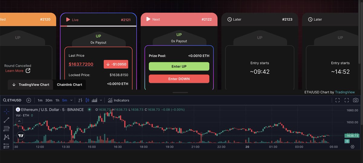 opxfinance's tweet photo. 🔮O-Prediction is BACK!
1️⃣ Using $ETH to bet and win more 
2️⃣ Betting the price trend of $ETH - $USD
Join here 👉https://t.co/IaX2v78oIQ
For more info, check here: https://t.co/dbrbUmSM8b
#Optimism $OPX https://t.co/WIFIHJKIqL