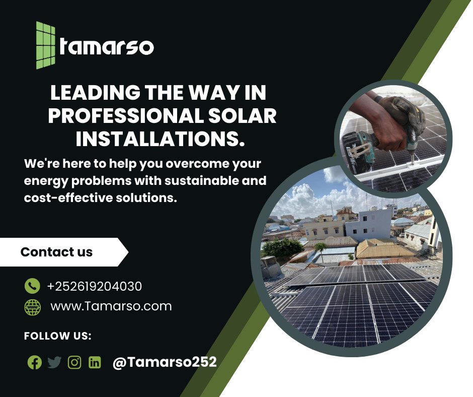 Tamarso252's tweet photo. we're here to help you overcome your energy problems with sustainable and cost-effective solutions. Step into a brighter future with us. ππ‘ #SolarEnergyExperts #ProblemSolvers #UnlockYourEnergyPotential" https://t.co/nS3UDB36dC