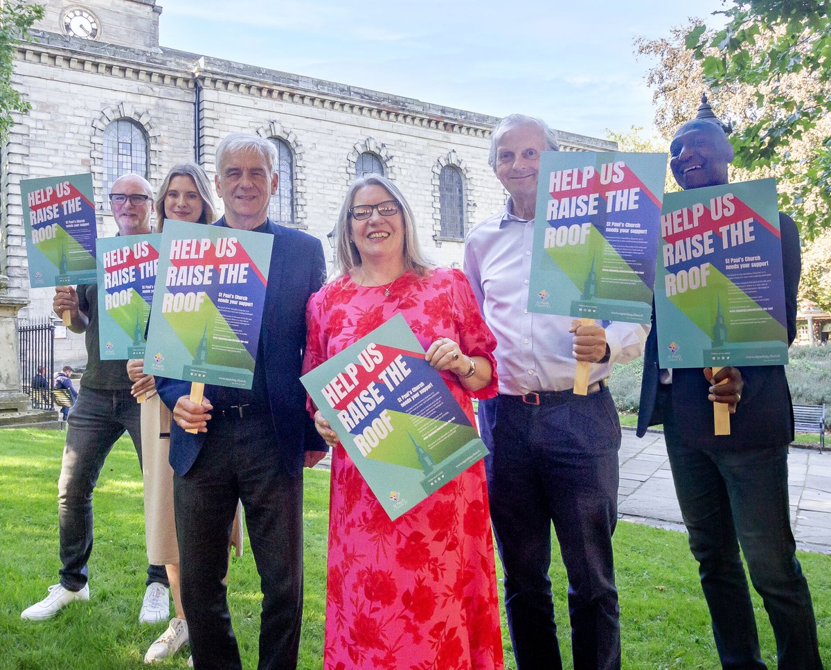 Launching vital £660,000 campaign for St. Paul's Church roof. We have 250 days to secure a spring 2024 replacement. We are asking businesses in the area for a £1,000 or more donation to the campaign. #RaisetheRoofStPauls #birmingham #Historicalbuildings