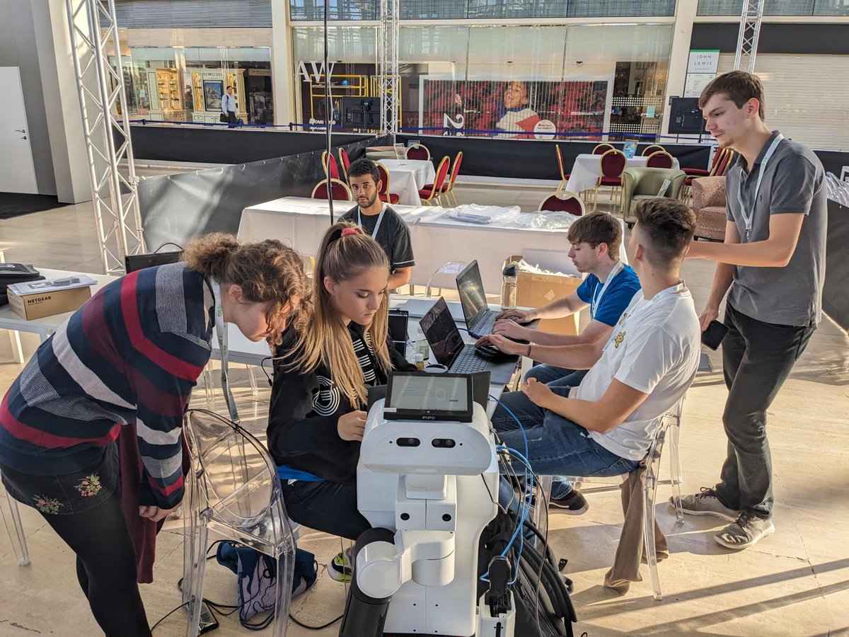 kclinformatics's tweet photo. ๐คBest of luck to our @KingsCollegeLon team competing in today's @eu_Robotics Smart City challenge ๐ฆพ
Led by @GrarKnal & Matteo Leonetti the team of PhD students & robots will participate in the coffee shop and elevator tasks โ๐ https://t.co/QVo7nnwy33