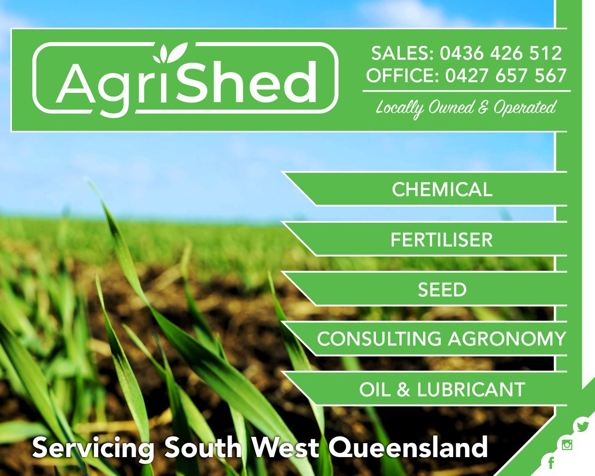 AgriShed_'s tweet image. Servicing South West Queensland for all your Farming needs 

#AgriShed #agricultureandfarming #LocallyOwned #farmingaustralia #farmlife #farming #delivery #herbicides #fungicides #insecticides #farmsupplies #broadacrecrops #QLD #agronomy