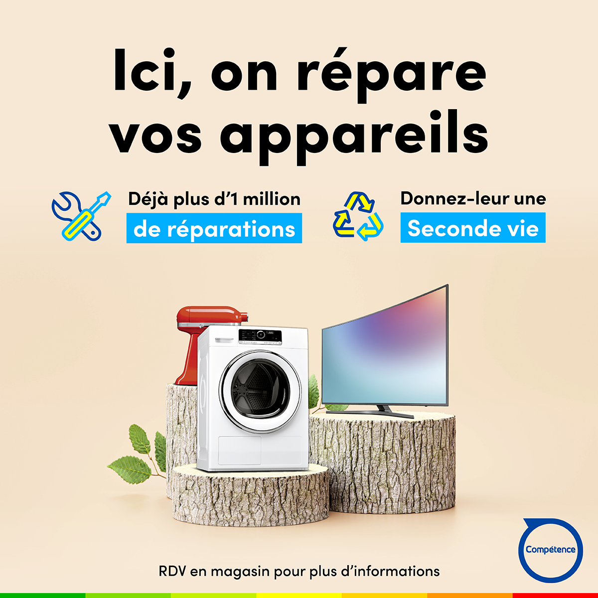 CompetenceO's tweet photo. N’attendez plus pour penser à la planète, c’est l’occasion rêvée pour offrir une seconde vie à tous vos appareils électroménagers ! 🛠 ♻️

Pour plus de renseignements, contactez votre point de vente Compétence le plus proche 😉

#multimedia #electromenager #reparation #recyclage https://t.co/PZ1yLs33GQ