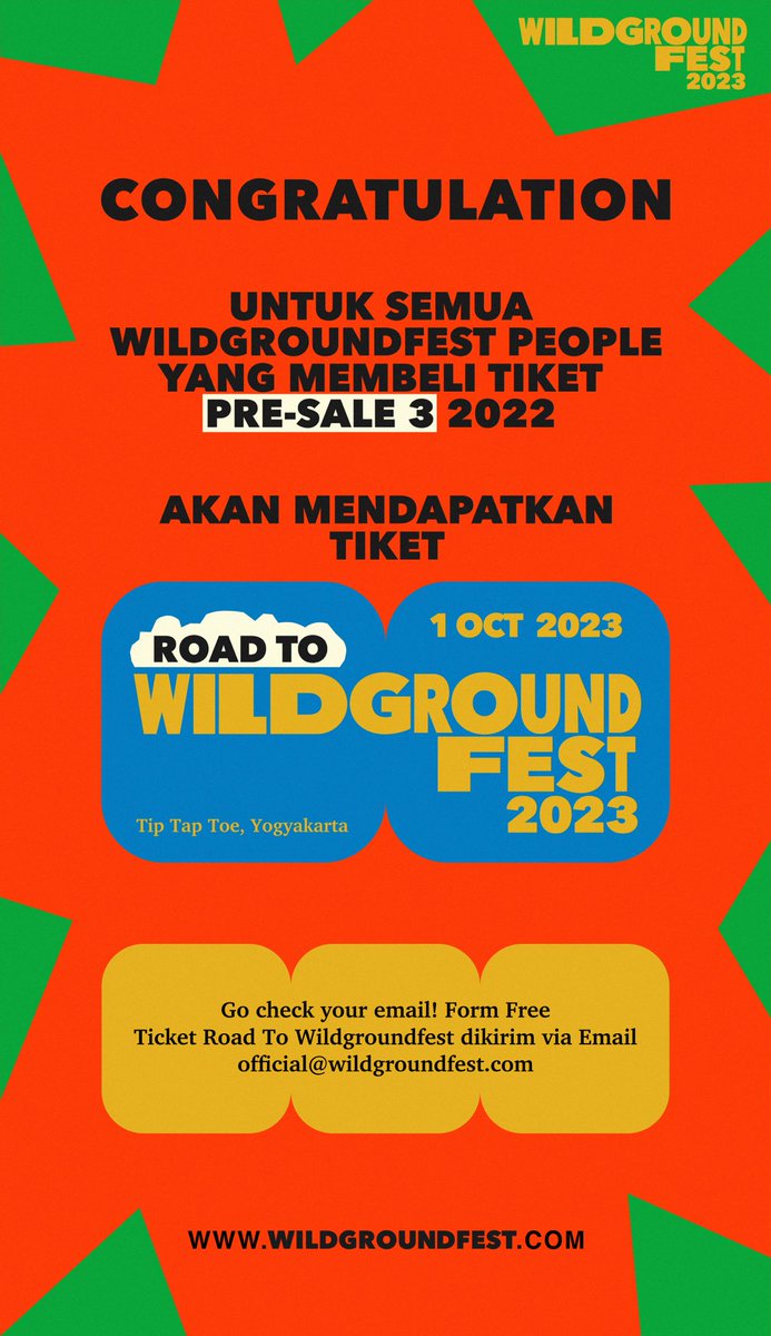 WildGroundFest's tweet photo. Silahkan di cek buat warga wgf 2022 😎 https://t.co/n2SLkfUpcB