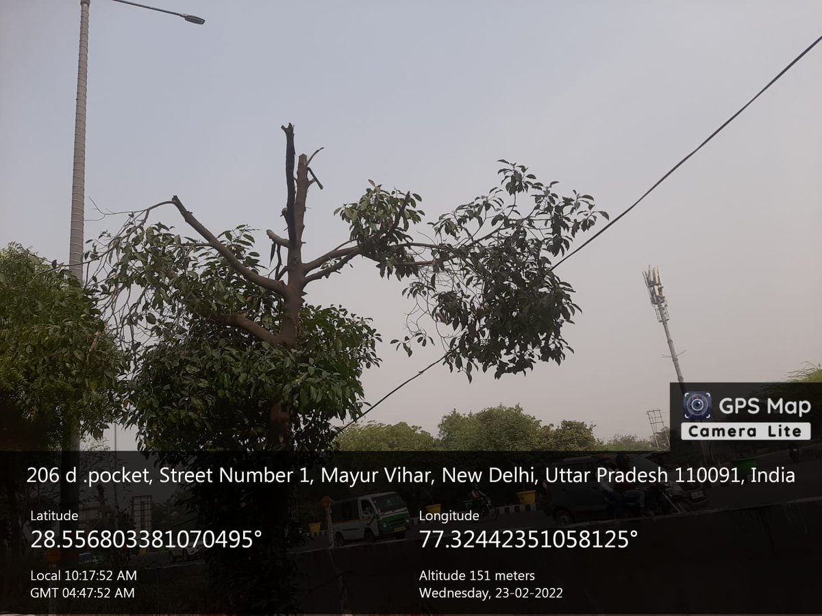 NOIDA_KHABAR's tweet photo. ठेकदार ने नोएडा परधिकरण में विज्ञापन से पैसे कमाने के चक्कर में क्या पर्यावरण से खिलवाड़ अपने FOB की सामने क़े पेड कटवा डाले 
सरकार बोलती है पेड लगाओ और ठेकदार बोलता है पेड काटो। @aajtak @CeoNoida @AHindinews @bstvlive @CeoNoida @vikranttongad @ABPNews @News18UP @NandiGuptaBJP https://t.co/VgpA5W9ZxX