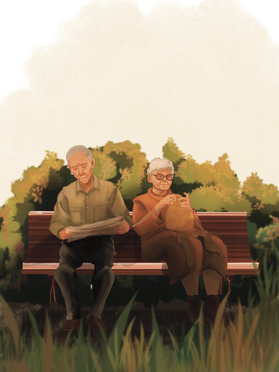 puy_artstudio's tweet photo. Gramma and grampa are on a date❤️

#procreate #digitalart https://t.co/DbQcwjGzR1