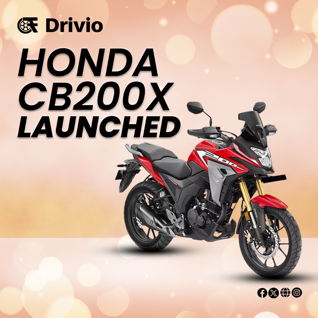The 2023 Honda CB200X is here to fuel your adventures.🏍️

Read more drivio.in/news/2023-hond…

#HondaCB200X #AdventureBike #NewLaunch #AdventureTime #BikeNews #2023CB200X #IndianBikers #MotorcycleLove #HondaIndia #RideInStyle #BikeAdventure #drivio_official