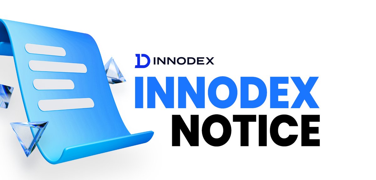 📣 End of INNODEX Beta Service Announcement

INNODEX Beta Service has ended, and the official service will soon be open.

We look forward to the new INNODEX that will be coming your way.

"Coming soon in October!"

※ Trading stopped, but login and withdrawals continue.