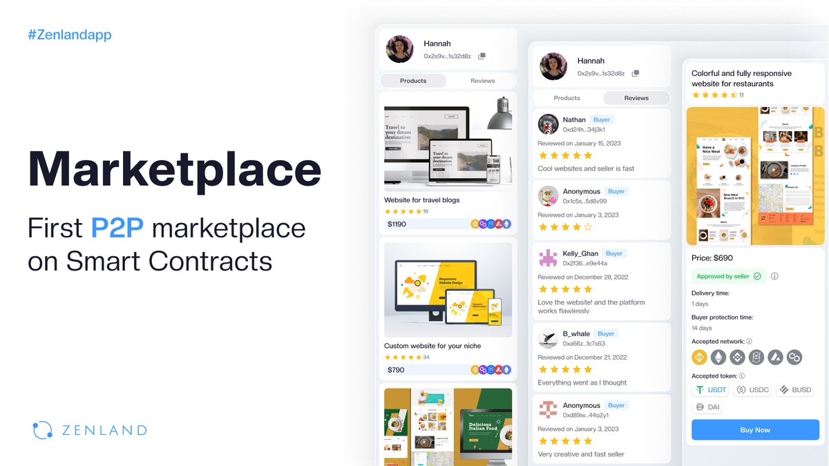 Zenland_app's tweet photo. 🤔 Why open a #Web3Store ?

1. Transparent process from start to finish (on the #blockchain)
2. Direct #p2p, #c2c, b2c transactions (#decentralized)
3. Buyer &amp; seller reviews for better #reputation https://t.co/TaCm5mmaCL