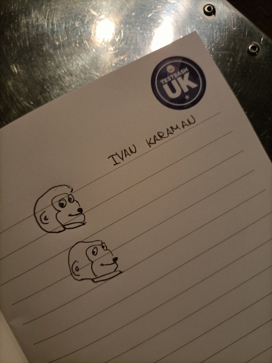 ivanandcode's tweet image. Today is the day of the #testbash! 🤪 

I started it by learning how to spell my name and draw #awkwardlookmonkey