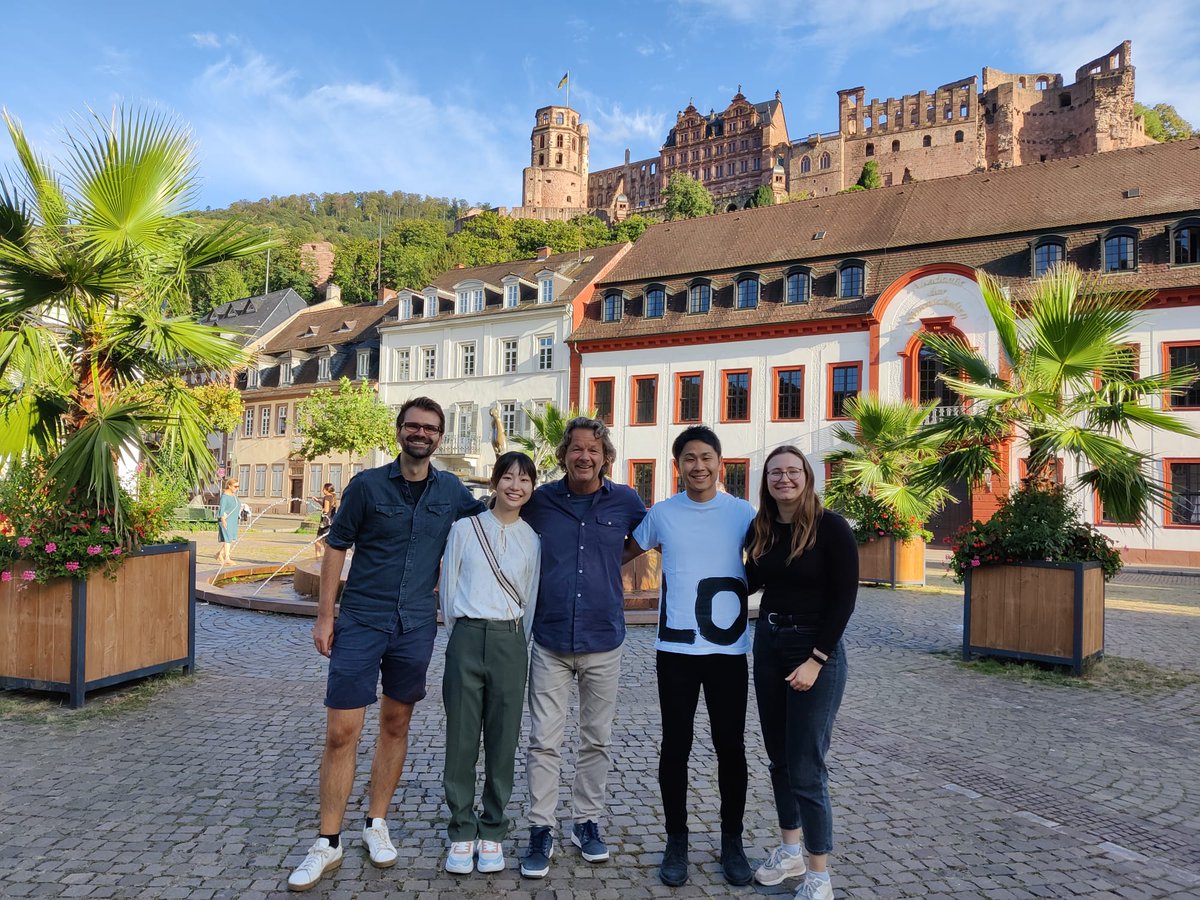 Enjoying the beautiful Old Town of Heidelberg with our Japanese friends Kosuke and Fuka from Sakai lab in Kyoto!