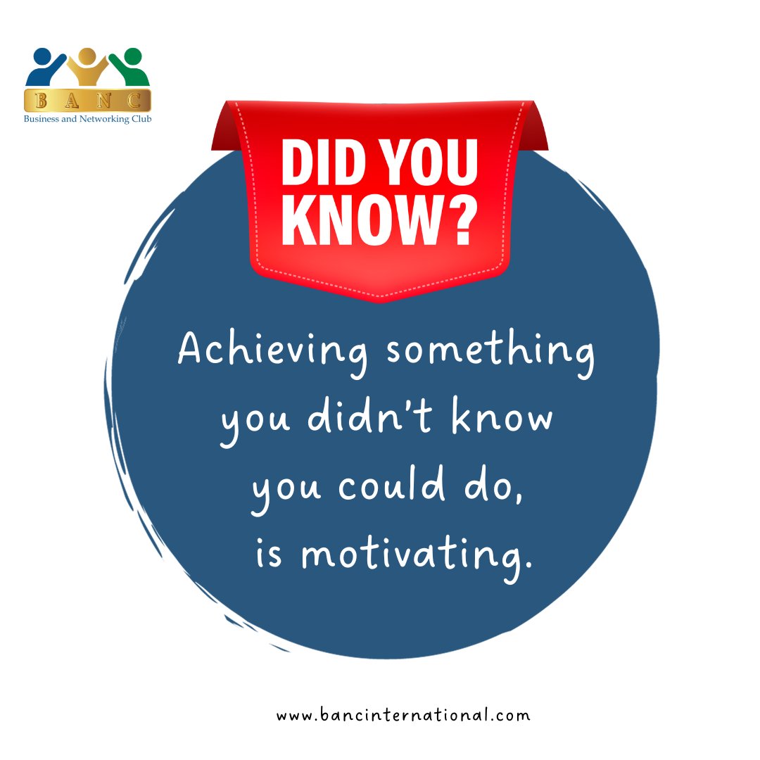 BancNetworking's tweet photo. Motivation is the key that unlocks doors to the unknown. Embrace the journey!🚀 #MotivationUnlocked #BancMotivation https://t.co/TlpInlMUCp