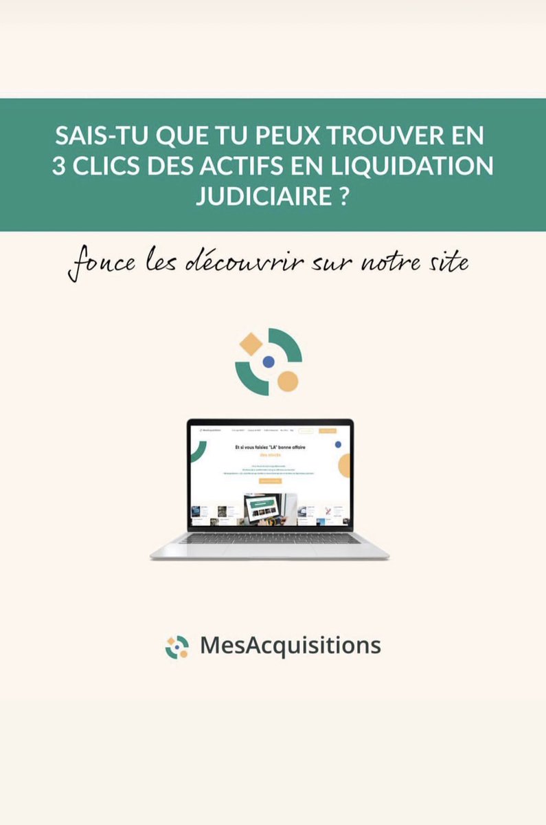 Mais pourquoi donc racheter des biens, des actifs, du matériel, en liquidation judiciaire?
Un conseil : Prenez simplement rdv téléphonique mesacquisitions.com/prenez-rendez-…avec nos équipes MAQ on vous explique tout!Accès simple et gratuit <a href="/MesAcquisition1/">MesAcquisitions (MAQ)</a> GO GO GO trouvons votre affaire