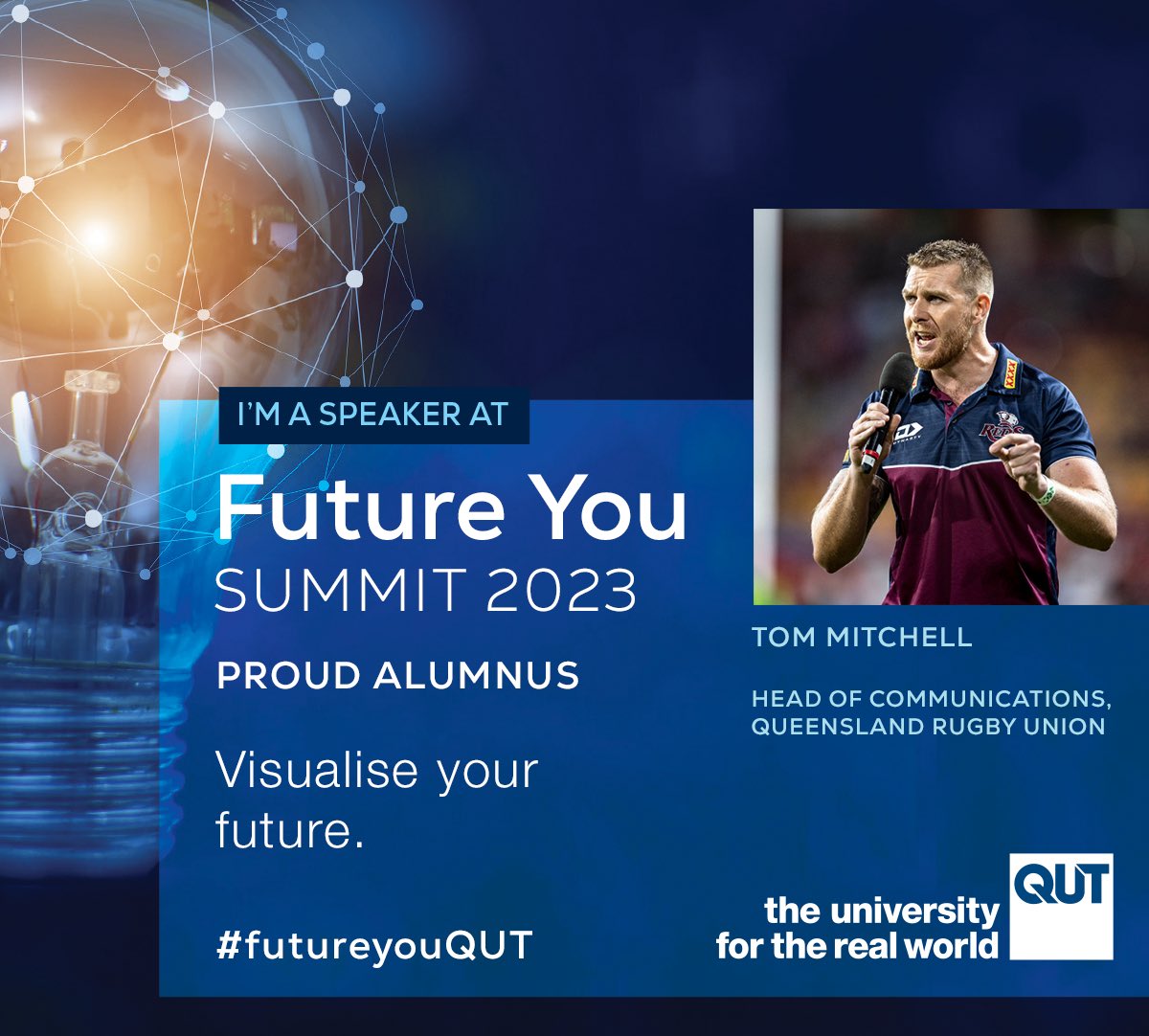 I’m looking forward to joining the @QUT Future You Summit next Wednesday to share how my time at QUT shaped my career journey and hopefully inspire the next generation of future leaders. #futureyouQUT #QUTAlumni @QUTJAMS @qutnews_alumni