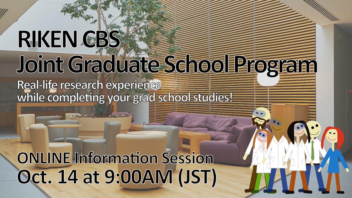 Calling all grad students worldwide❗️❗️
Don't miss this opportunity to chat with our PI and discover practical research avenues at <a href="/RIKEN_CBS/">RIKEN Center for Brain Science</a> labs. Let's make your research dreams a reality!
⬇️Registration⬇️
cbs2.riken.jp/renkei/en/info…

#GradSchool #ResearchOpportunity #neuroscience