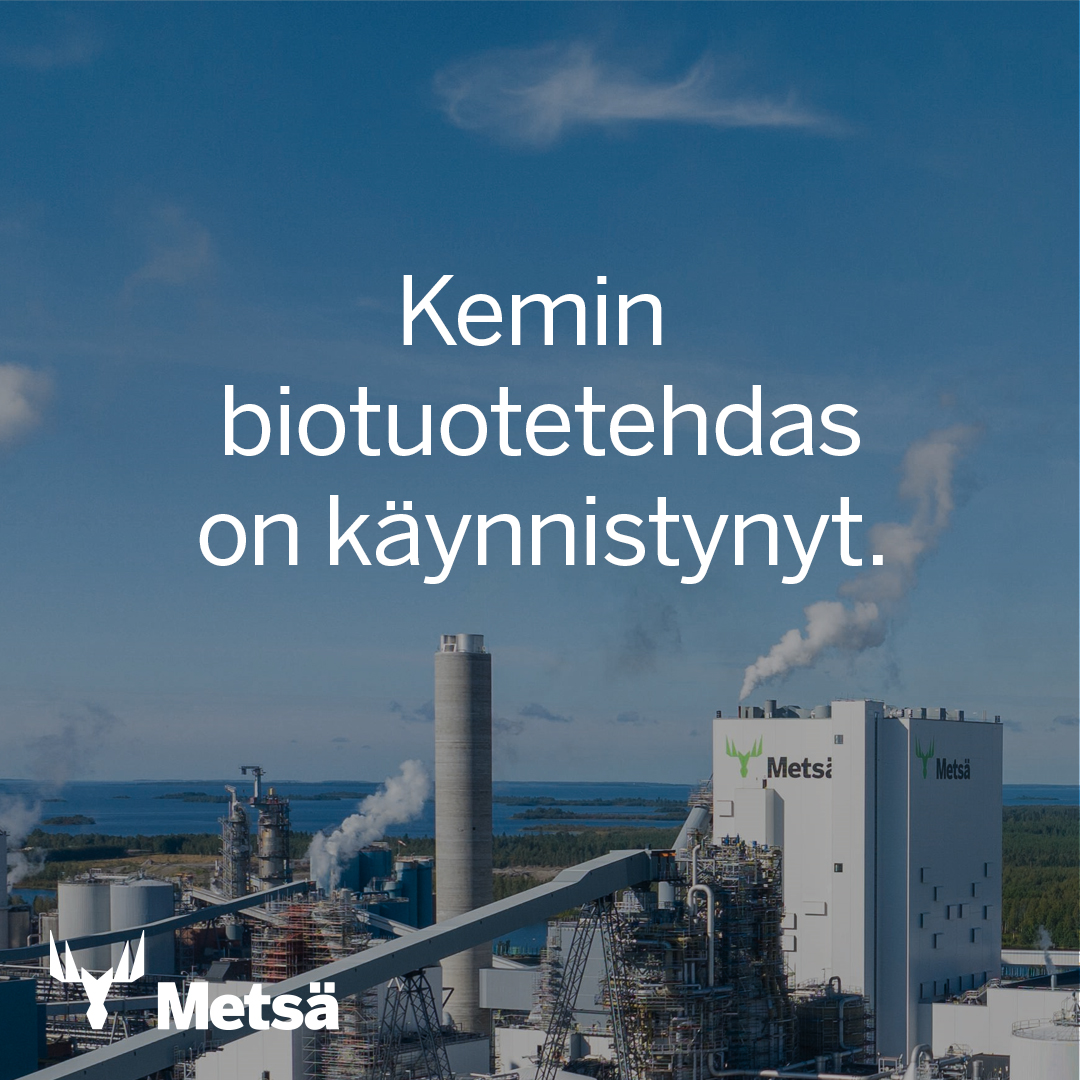Tuhansien ammattilaisten urakka on valmis - Kemin uusi biotuotetehdas on käynnistynyt! 
Fossiiliton ja energiatehokas tehdas on valtava hyppy ympäristötehokkaaseen tuotantoon. 

Lue lisää metsagroup.com/fi/uutiset-ja-…