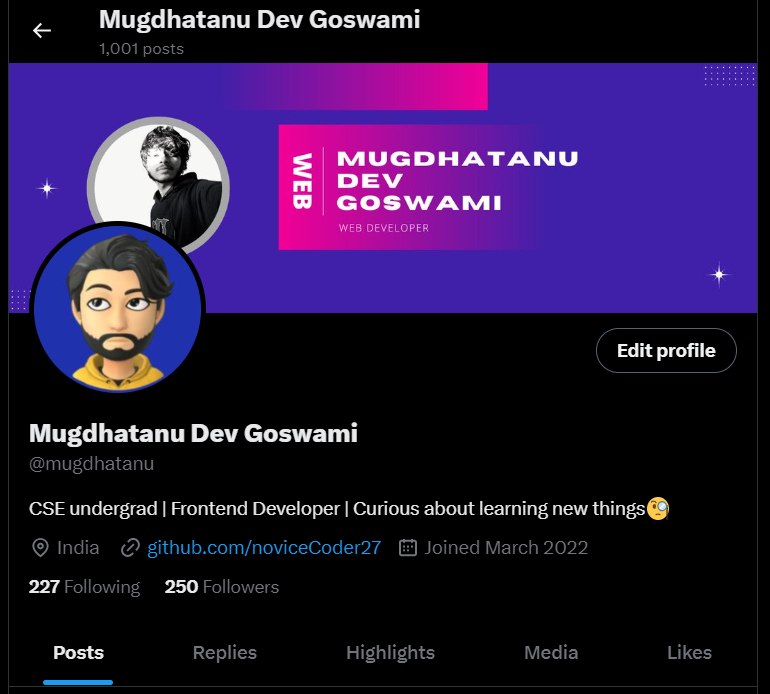 mugdhatanu's tweet photo. Reached 250 followers 🙃
--> People who like to talk about tech related content lets connect with each other
--> I mostly engage in web dev related stuff
--> Currently working on an E-Commerce website
--> Realized I'm not a big fan of CSS https://t.co/kgXz92bHEf