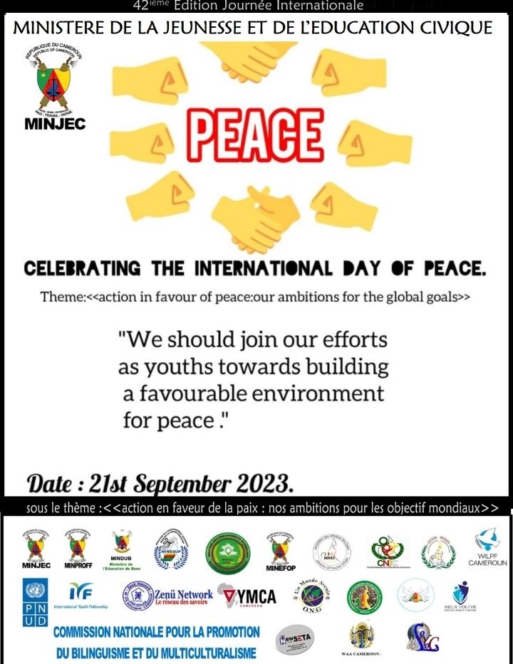 pezongho1's tweet photo. Anticipating the International Day of peace with @MINJEC...
Peace is possible
#MINJEC 
#PeaceFitWork 
#Peace 
#PeaceDay 
#peaceispossible 
#PeaceAndLove https://t.co/ZJSNZX3uYY