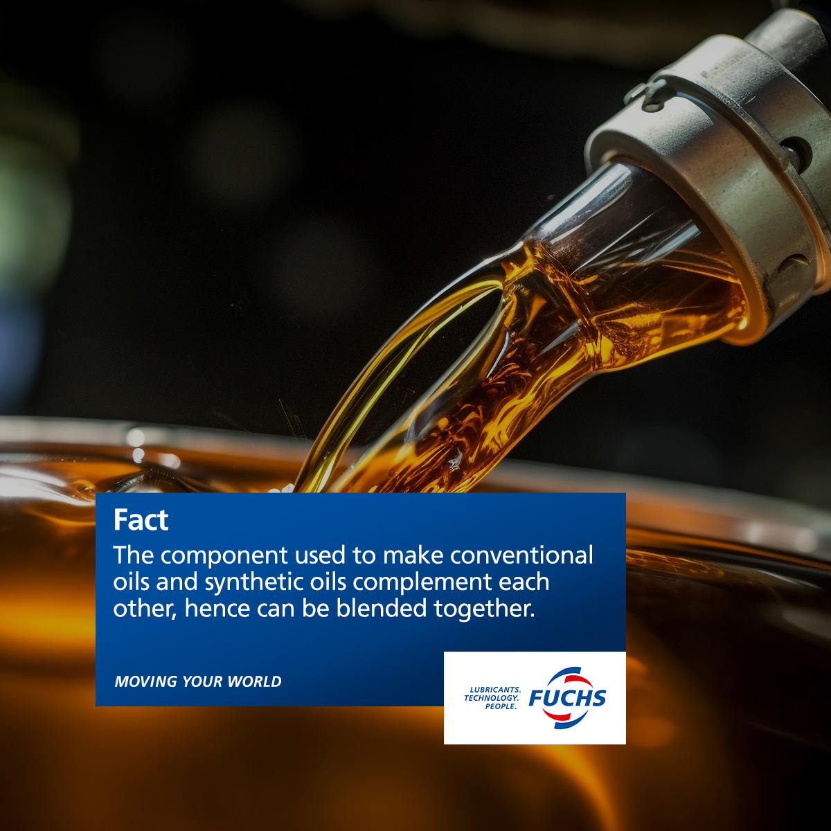 Your engine oil is crafted with precision and excellence to protect your engine. So, relax as you enjoy the smoothness of your drive. 

#FUCHS #FUCHSIndia #MovingYourWorld #EngineOils #Mythandfact