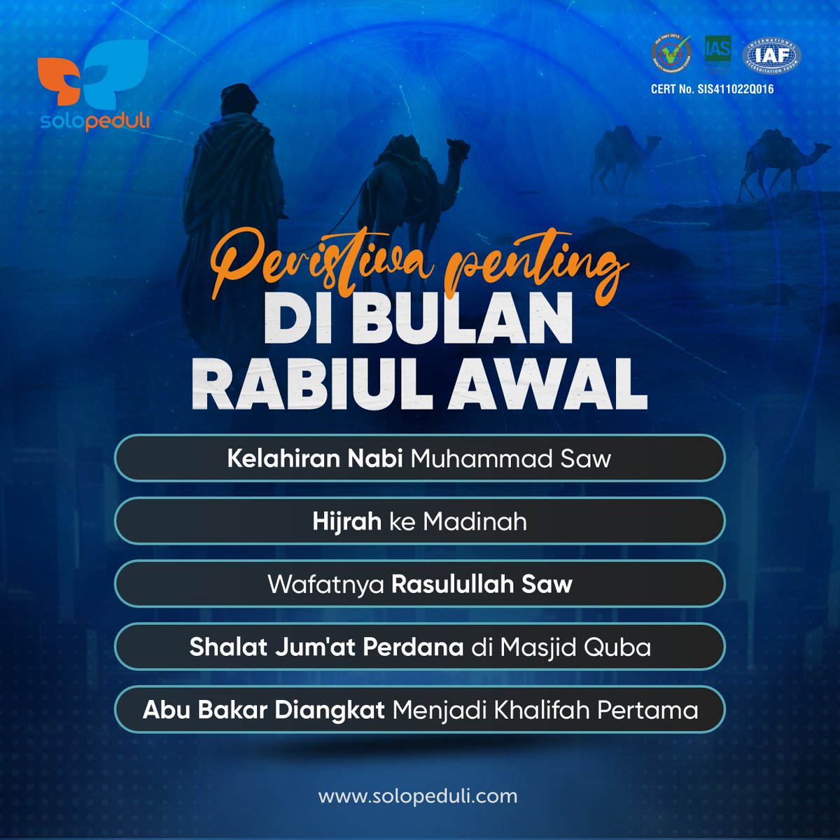 Sahabat peduli, Masih ingatkah kamu bulan kelahiran Rasulullah Saw?

Bulan Rabiul Awal dikenal juga sebagai bulan kelahiran Rasulullah Saw, namun selain itu terdapat beberapa peristiwa penting lainnya lhoo.