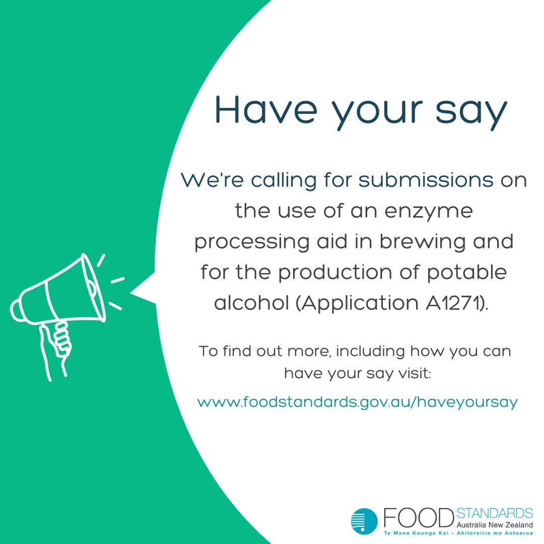 Food Standards Australia New Zealand is calling for submissions on Application A1271. Find out more information on our website: foodstandards.gov.au/media/Pages/Ca…