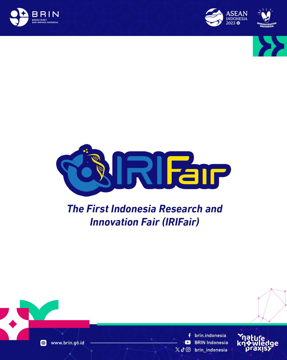 brin_indonesia's tweet photo. The First Indonesia Research and Innovation Fair (IRIFair)! IRIFair adalah wadah penghargaan kompetitif untuk mencari bibit talenta potensial dalam bidang riset dan inovasi.
#IRIFair #talentamuda https://t.co/RVvYNInldi