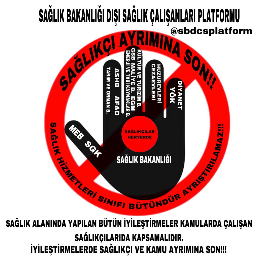 <a href="/Akparti/">AK Parti</a> <a href="/RTErdogan/">Recep Tayyip Erdoğan</a> Kamu Sağlıkçıları olarak haklarımız için sürekli savaş vermek istemiyoruz. Yorulduk. Sağlık Bakanlığındaki emsallerimzle eşitleyin. Emsallerimizle aramızdaki maaş farkı bir asgeri ücret kadar.
@sbdcsplatform
Verdiğimiz emeğin karşılığını istiyoruz.